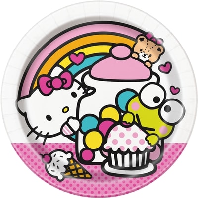 Unique 8 Assiettes 7" Hello Kitty 8 ea, 0,38 $/1ch