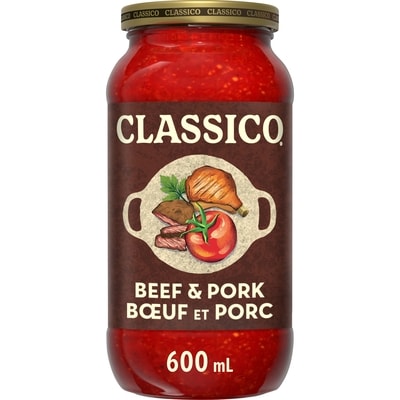 Classico Sauce pour pâtes bœuf et porc 600 ml, 0,55 $/100ml