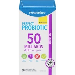 Progressive Perfect probiotic 50 milliards d'ufc par capsule adultes 50+ 30 ea, 1,55 $/1ch