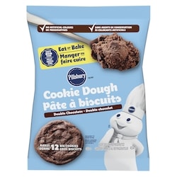 Pillsbury Double Chocolate Cookie Dough, Ready to Bake, 12 ct