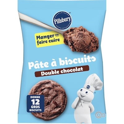 Pillsbury Pâte à Biscuits Double Chocolat , Prête à Cuire, 12 ct 454 g, 0,83 $/100g