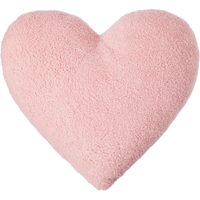 null Coussin en forme de cœur en similisherpa – rose 1 ea, 10,00 $/1ch