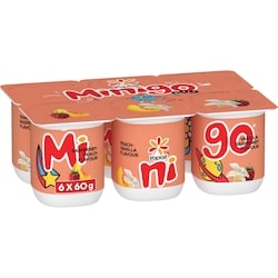 Yoplait 2% Minigo Duo Variety Pack, Raspberry-Peach/ Peach-Vanilla/ Vanilla-Raspberry Flavour ,6ct 6x60.0 g, $1.05/100g
