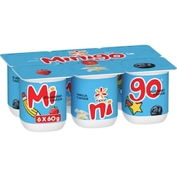 Yoplait 2% Minigo Duo Variety Pack, Strawberry/Vanilla/Blueberry Flavour,6ct 6x60.0 g, $1.05/100g