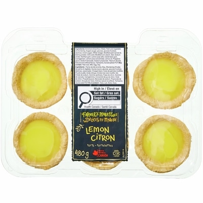 Délices du Marché Tartelettes au citron 480 g, 1,67 $/100g