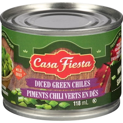Casa Fiesta Diced Green Chiles Mild 118 ml, $2.79/100ml