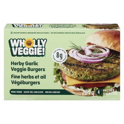 Wholly Veggie Herby Garlic Veggie Burgers 284 g, $2.81/100g