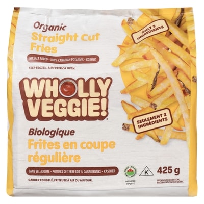Wholly Veggie Straight Cut Fries Organic 425 g, $2.00/100g