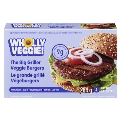 Wholly Veggie Le grande grillé végéburgers 284 g, 2,81 $/100g