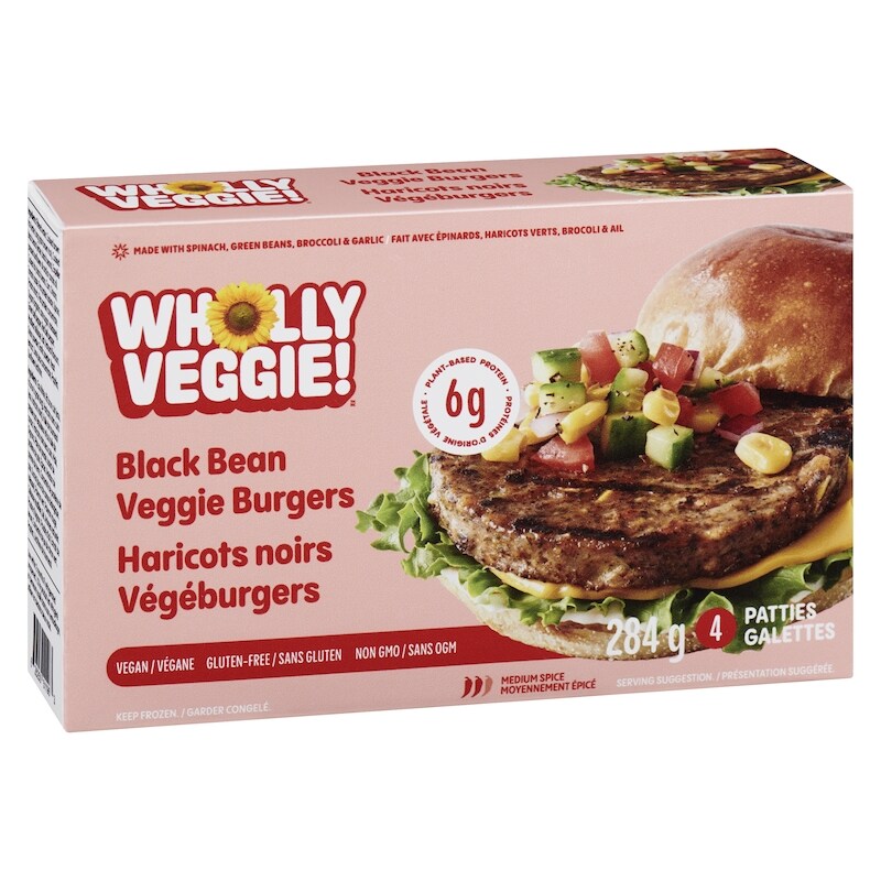 Black Bean Veggie Burgers Medium Spice