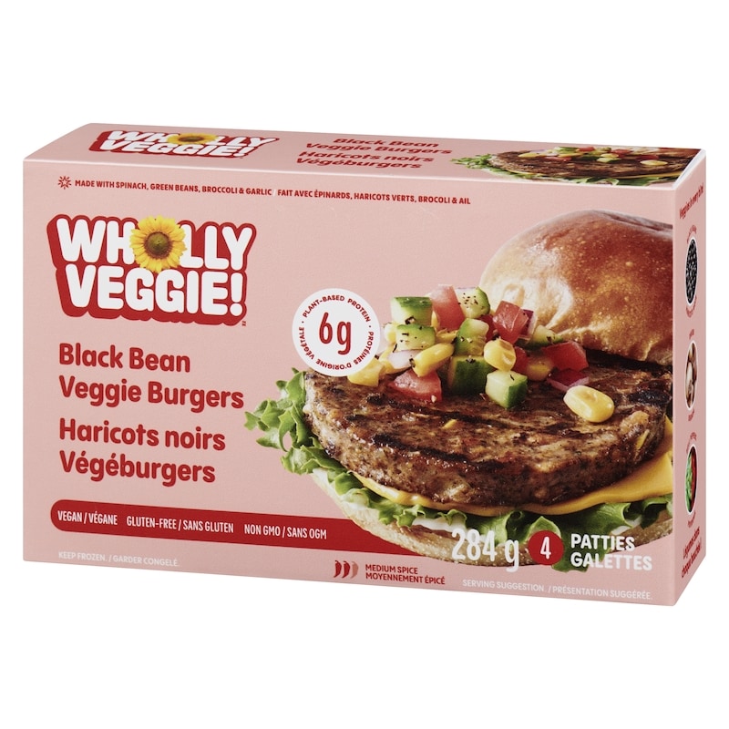 Black Bean Veggie Burgers Medium Spice