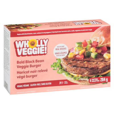 Haricots noirs végéburgers moyennement épicé