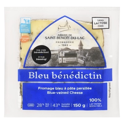 null Fromage bleu à pâte persillée bleu bénédictin 28% m.g. 150 g, 5,00 $/100g