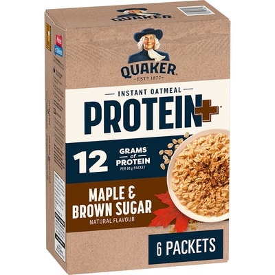 Quaker Protein+ Maple & Brown Sugar Instant Oatmeal 360 g, $1.94/100g