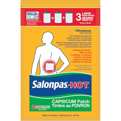 SalonPas Topical Pain Relief Patch Capsicum Patch 3 ea, $3.83/1ea