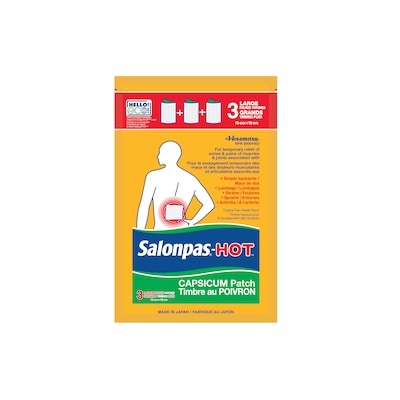 salonpas Hot Timbre au Poivron 3 ea, 3,83 $/1ch