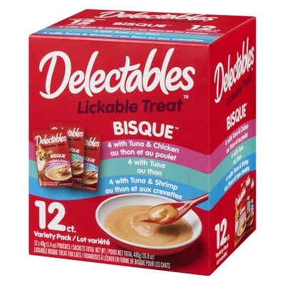 Lickable Bisque Treats For Cats Pack Variety