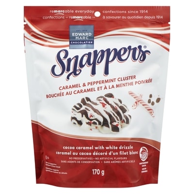 Snappers Caramel & Peppermint Cluster 170 g, $3.52/100g