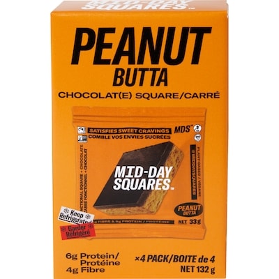 Midday Squares Chocolate Square Peanut Butta 132 g, $7.95/100g