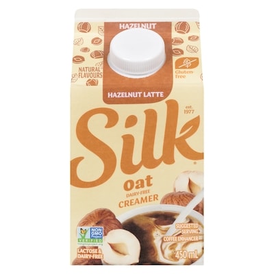 Silk Coffee Enhancer Hazelnut Latte Oat Dairy-Free Creamer 450 ml, $0.75/100ml