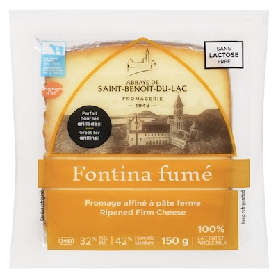 null Ripened Firm Cheese Fontina Fumé 32% M.F. 150 g, $4.53/100g