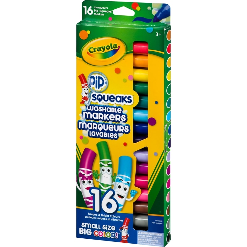 Pip-Squeaks Markers Washable, 16 count