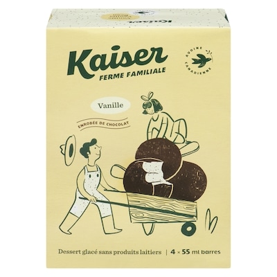 Kaiser Dessert glacé sans produits laitiers vanille 4x55.0 ml, 3,64 $/100ml