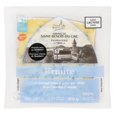 null Fromage bleu à pâte persillée ermite 28% m.g. 150 g, 5,00 $/100g