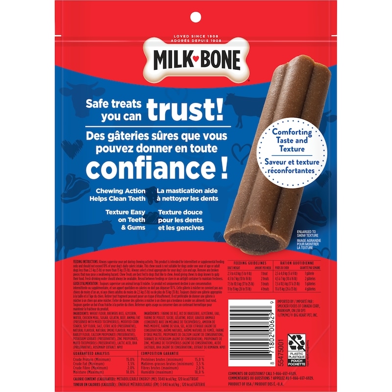 Comfort Chews Dog Treats Small Bar With Beef