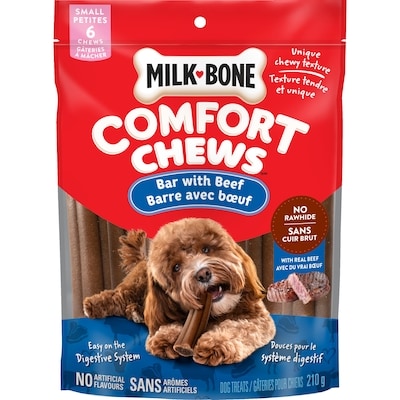 Milk-Bone Comfort chews gâteries pour chiens petites barre avec bœuf 210 g, 4,76 $/100g