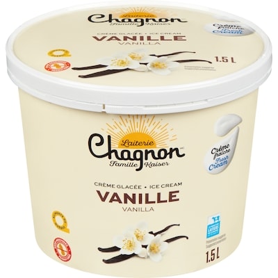 Chagnon Crème glacée vanille 1.5 l, 0,43 $/100ml