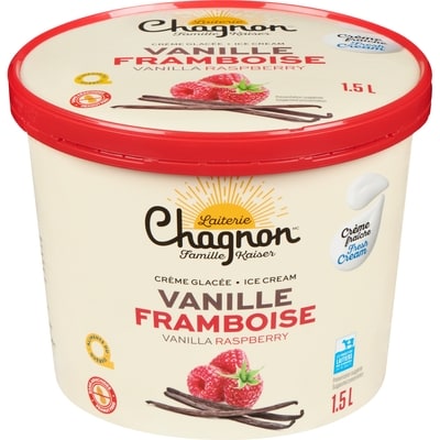 Chagnon Ice Cream French Vanilla Raspberry 1.5 l, $0.43/100ml