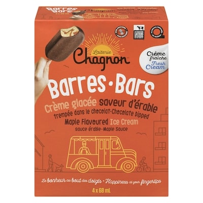 Chagnon Barres crème glacée saveur d'érable 4x68.0 ml, 2,21 $/100ml