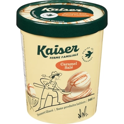 Kaiser Dessert glacé sans produits laitiers caramel salé 946 ml, 0,11 $/100ml