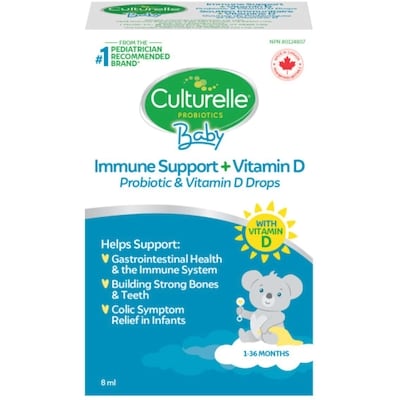 Culturelle Gouttes de probiotiques et de vitamine d pour bébé 8 ml, 524,88 $/100ml