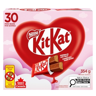 Nestlé Minis st-valentin, choc. au lait, sans arach. 354 g, 3,39 $/100g