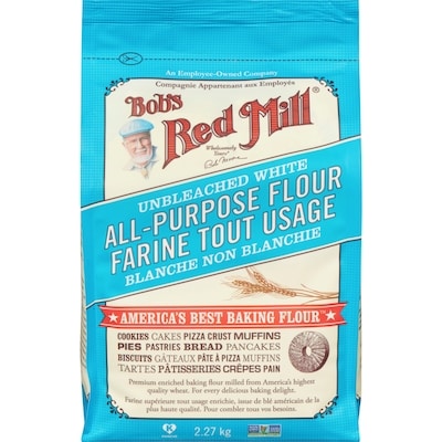 Bob’s Red Mill Farine tout usage blanche non blanchie 2.268 kg, 0,40 $/100g