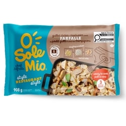 O’Sole Mio Farfalle avec poulet grillé et sauce aux portobello 908 g, 1,98 $/100g