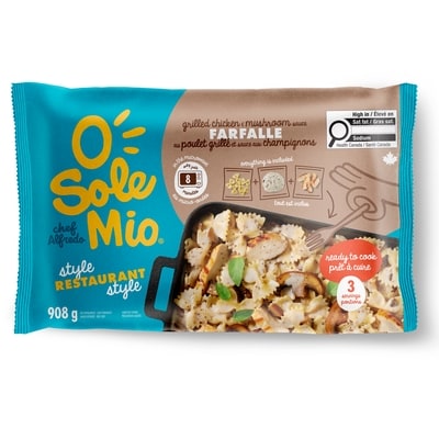 O’Sole Mio Farfalle avec poulet grillé et sauce aux portobello 908 g, 1,98 $/100g