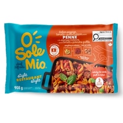 O’Sole Mio Penne avec saucisse italienne, sauce tomate et poivrons grillés 908 g, 1,93 $/100g