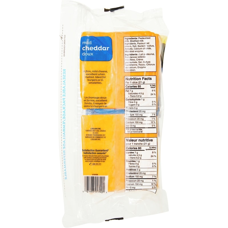 Mild Cheddar Cheese Slices Club Size