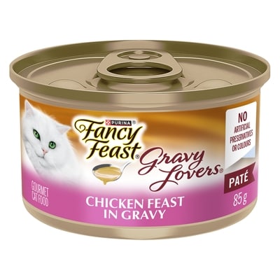 Purina Fancy Feast Gravy Lovers Paté Chicken Feast in Gravy, Wet Cat Food 85 g, $1.52/100g