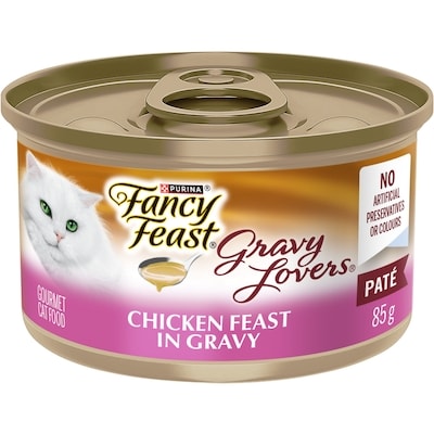 Purina Fancy Feast Gravy Lovers Paté Chicken Feast in Gravy, Wet Cat Food 85 g, $1.52/100g