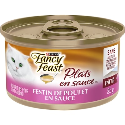 Purina Fancy Feast Plats en Sauce Pâté Festin de Poulet en Sauce, Nourriture Humide pour Chats 85 g, 1,18 $/100g