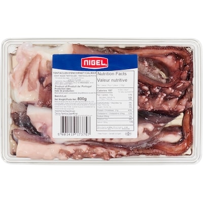 Nigel Mollusques sauvages tentacles d'encornet calmar 800 g, 1,75 $/100g