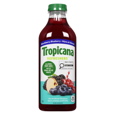 Tropicana Refreshers Blackberry Blueberry  1.36 l, $0.44/100ml