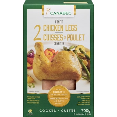 Gibiers Canabec Confit Chicken Legs 700 g, $1.57/100g