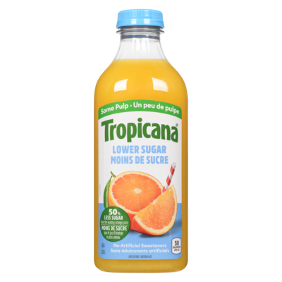 Tropicana Orange Juice, Some Pulp Lower Sugar 1.36 l, $0.51/100ml