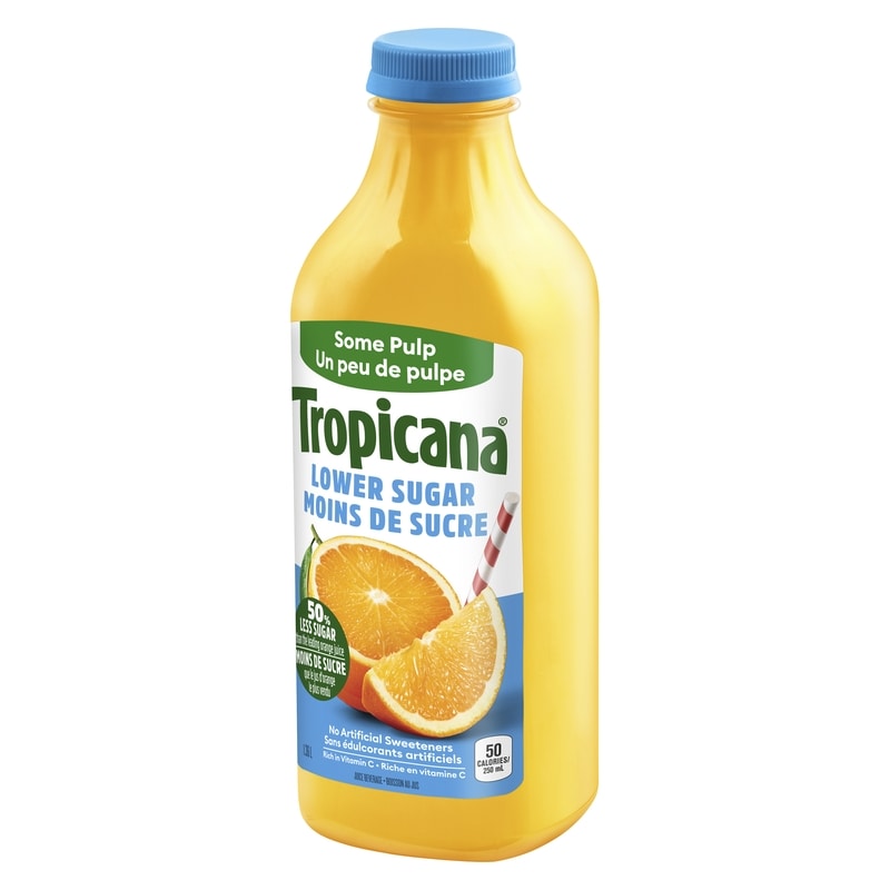 Orange Juice, Some Pulp Lower Sugar