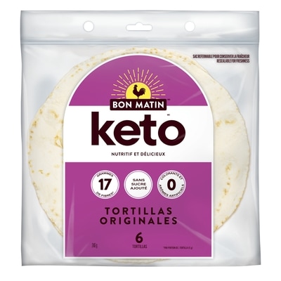 Bon Matin Keto tortillas originales 246 g, 2,96 $/100g